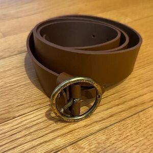 Levi's Brown Leather Belt with Gold Buckle